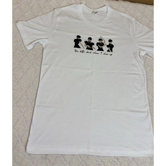 Wednesday Addams Netflix Series You Better Duck When I Show Up Dance Tee Size M - Picture 3 of 13